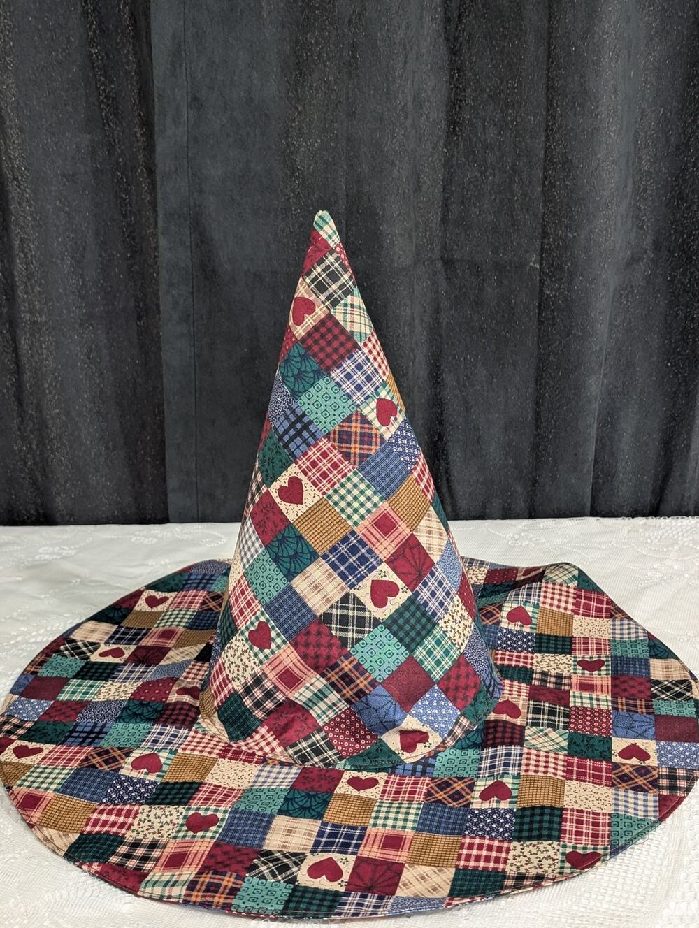 Handmade Upcycled Fall Floral Whimsy Floppy Witch Hat - 12